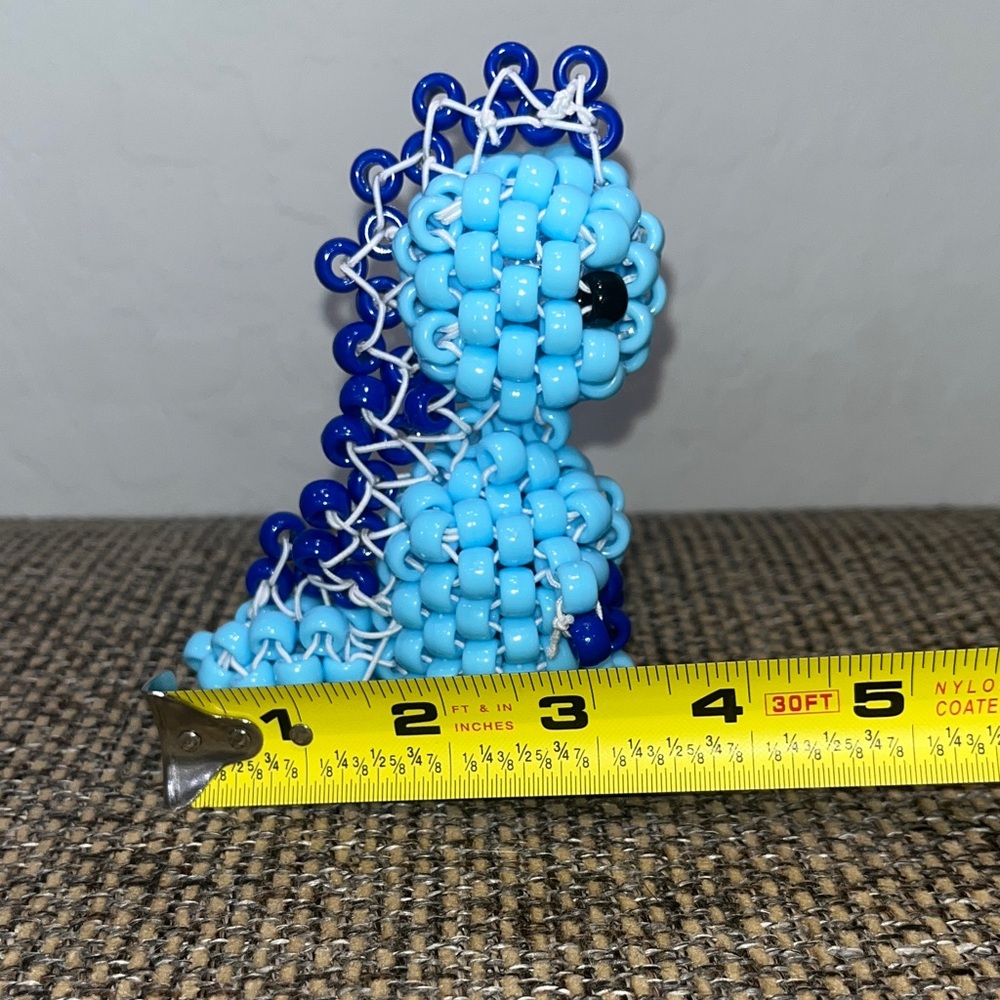 Blue DINO T-REX Beaded Toy Figure - Picture 7 of 7